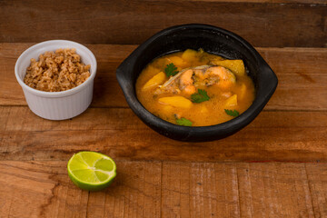Sancocho soup typical Colombian fish food