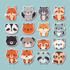 Pegatinas de animales para recortar o colorear