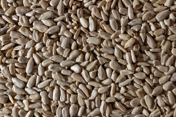 Peeled Sunflower Seeds Background: A Culinary Canvas of Shell-free Sunflower Seeds, Creating a Lively and Textured Background for Gourmet Cooking - Top View, Flat Lay