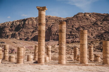 ruins of the ancient city of historic city of Petra