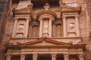 temple city view of Petra in the morning