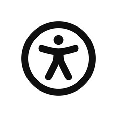 accessibility icon. Simple vector sign