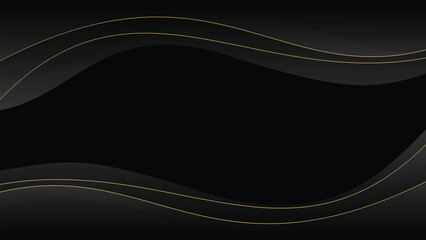 black wave line abstract background modern luxury wallpaper illustration