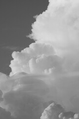 Close up of cumulus clouds in the morning