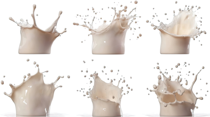 Captivating Milk Splash Waves Creating Dynamic Patterns in a Set Generative AI