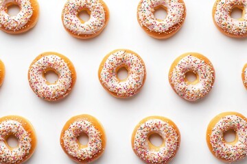Collage of appetizing bagels with cream cheese on a white background banner layout