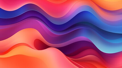 Fototapeta premium A seamless pattern of abstract shapes with fluid gradients and dynamic curves.generative ai illustration