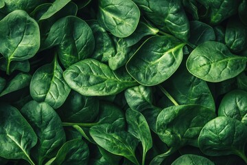 Obraz premium Fresh baby spinach leaves separated