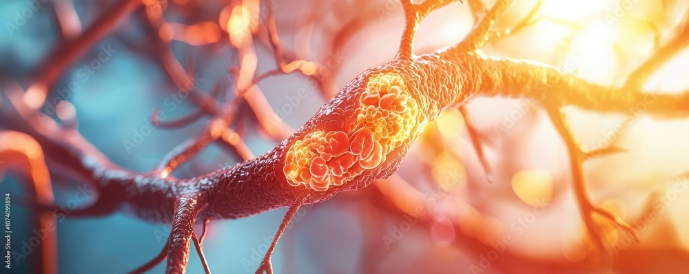 Poster neurons in vibrant colors representing neural connections and activity.