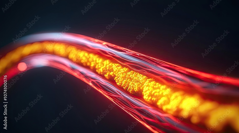 Poster abstract visualization of glowing lines on a dark background.