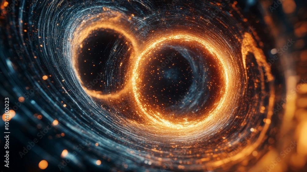 Poster a scientific animation demonstrating the theoretical quantum phenomena occurring at the planck scale