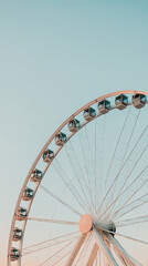 Ferris Wheel Landscape 4K Wallpaper