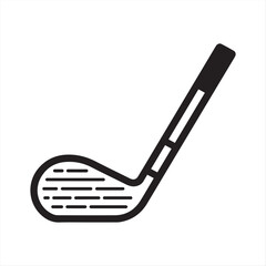 Golf icon. Crossed golf clubs or sticks with ball on tee. Vector illustration.