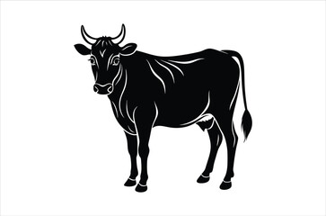 cow vector,  icon vector illustration, cow silhouette of a cow isolated on a white background, eps, png, svg,  vector,