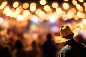 Fuzzy picture at cowboy nighttime concert