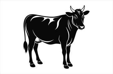 cow vector,  icon vector illustration, cow silhouette of a cow isolated on a white background, eps, png, svg,  vector,