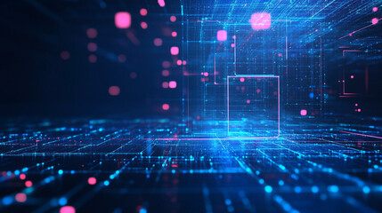 Fototapeta premium background financial abstract chart, Double exposure, technology concept, Digital technology, big data, internet network connection,