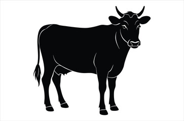 cow vector,  icon vector illustration, cow silhouette of a cow isolated on a white background, eps, png, svg,  vector,