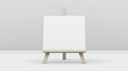 Blank Canvas on Easel for Creative Expression