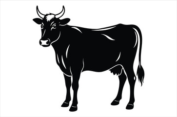 cow vector,  icon vector illustration, cow silhouette of a cow isolated on a white background, eps, png, svg,  vector,