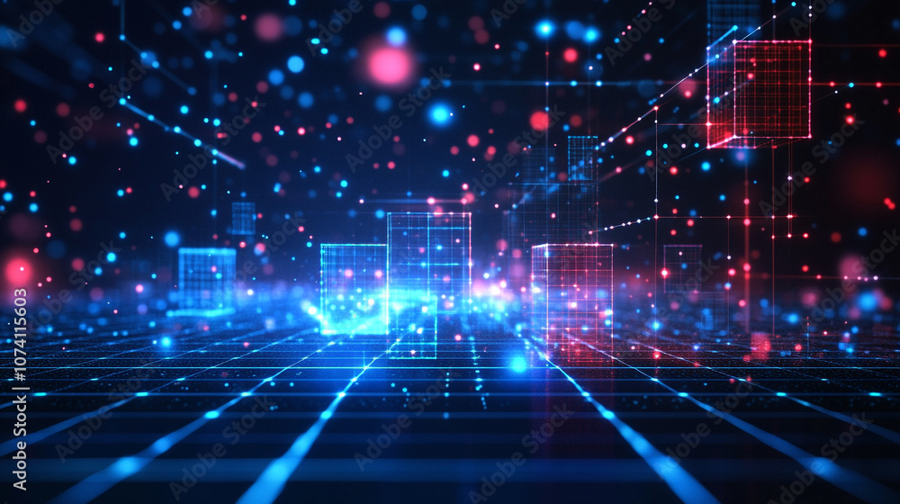 Poster digital data connection modern abstract futuristic technology background. high tech abstract backgro