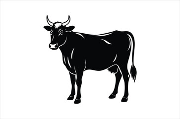 cow vector,  icon vector illustration, cow silhouette of a cow isolated on a white background, eps, png, svg,  vector,