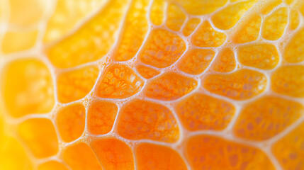Orange Peel Texture, Macro Photography, Voronoi Pattern, Honeycomb Structure, Citrus Background