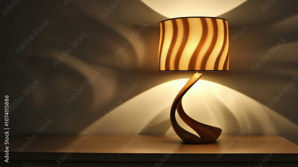 Poster elegant decorative lamp with unique shade design