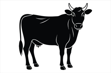 cow vector,  icon vector illustration, cow silhouette of a cow isolated on a white background, eps, png, svg,  vector,