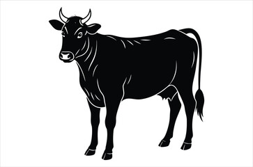 cow vector,  icon vector illustration, cow silhouette of a cow isolated on a white background, eps, png, svg,  vector,