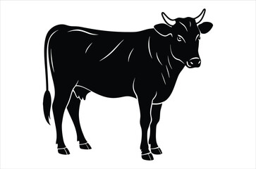cow vector,  icon vector illustration, cow silhouette of a cow isolated on a white background, eps, png, svg,  vector,