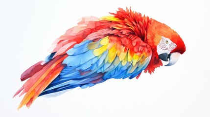 Fototapeta premium Vibrant Scarlet Macaw in Bright Colors