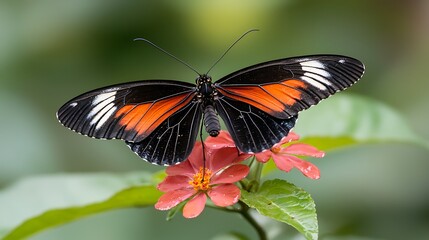 Naklejka premium Stunning butterfly captivates nature lovers with its vibrant colors and graceful presence