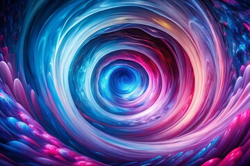 Mesmerizing Abstract Art: A Colorful Tunnel of Swirling Blue and Pink Hues Perfect for Food Photography Backgrounds and Creative Culinary Presentations