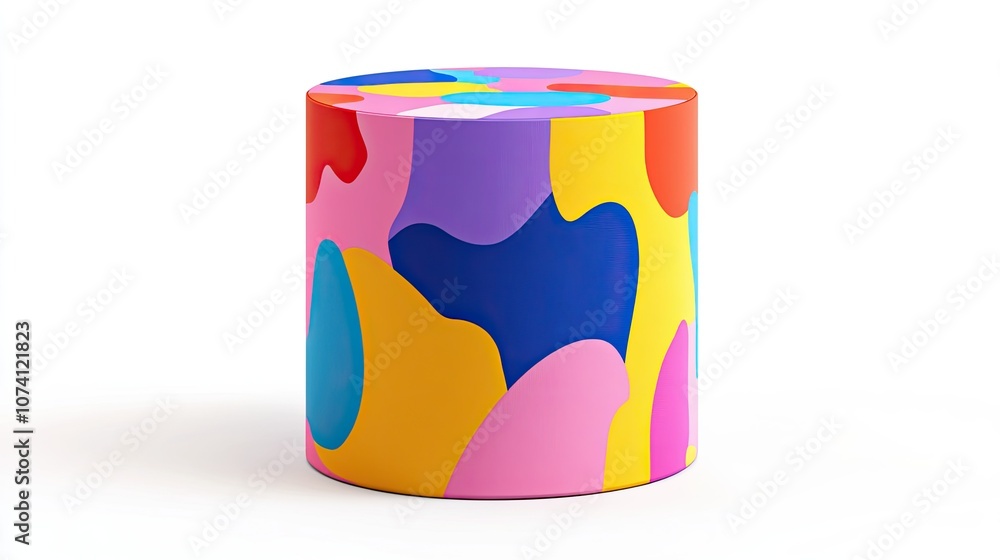 Poster colorful abstract art object with modern design