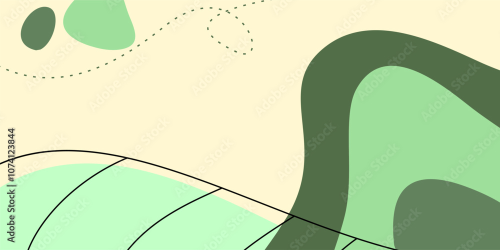 Aufkleber green aesthetic background. pastel colors with wave pattern with empty space for text.