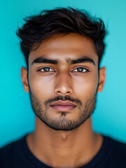 Obraz premium Portrait of young confident indian Man looking at Camera