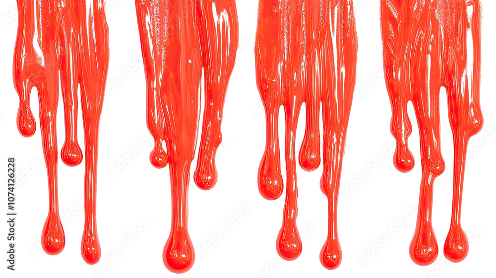 Poster red paint drips creating a vibrant collection of art elements generative ai