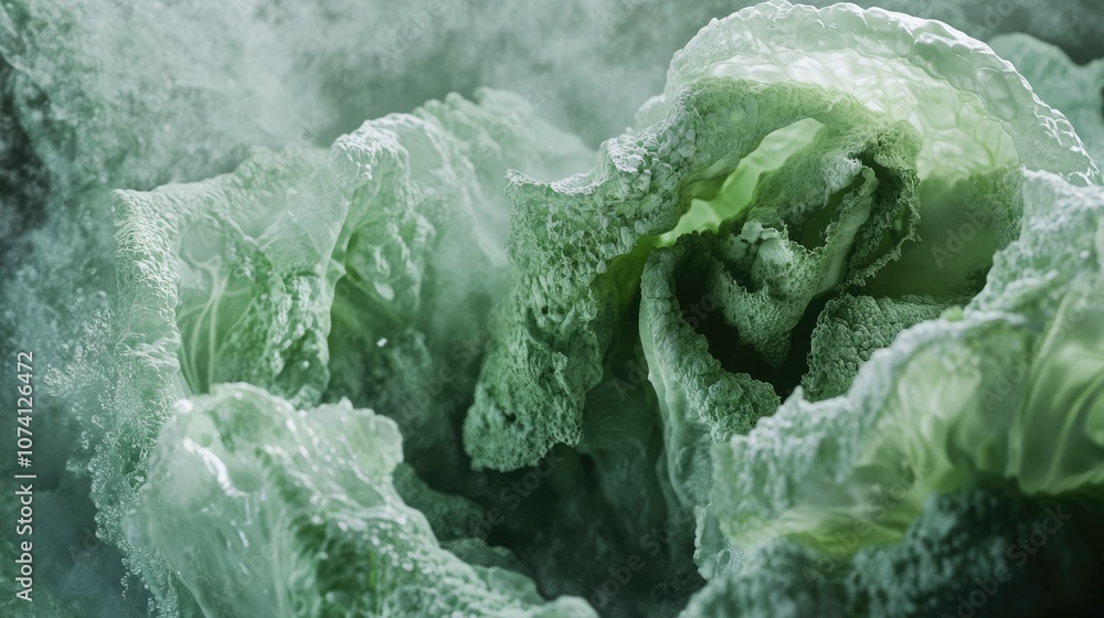 Poster abstract green texture with intricate patterns