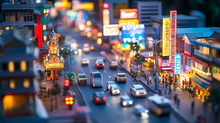 Naklejka premium Explore the vibrant nightlife of khao san road in bangkok