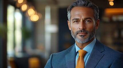 Confident indian man in stylish suit exudes professionalism