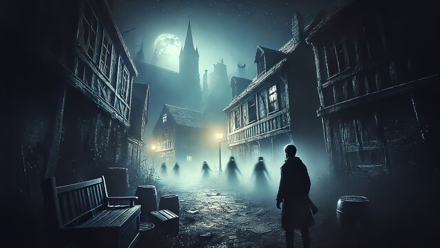 A man wanders into a ghost town