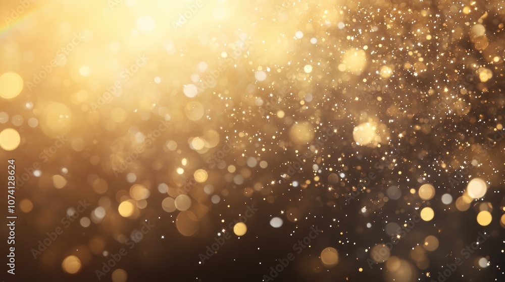 Poster stunning white and gold fireworks display with ample copy space for your message