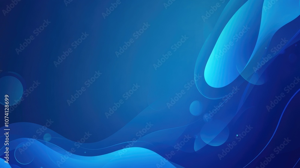 Aufkleber abstract blue gradient background template for digital products featuring a business scene illustrat