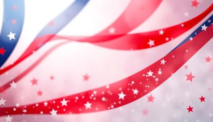 Patriotic Background with Stars and Gradient Colors, Stars and red white blue gradient