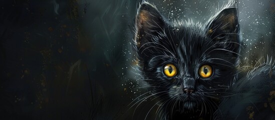 Small Shelter Kitten With Yellow Eyes