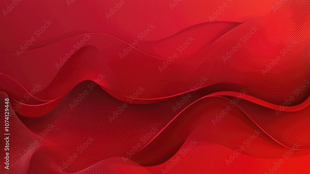Aufkleber red studio background banner with a smooth gradient design