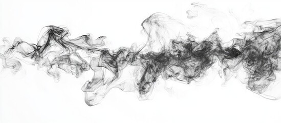 Obraz premium Smoke On White Background