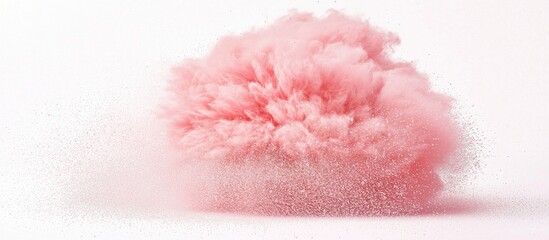 Fototapeta premium Powder Puff On White Background