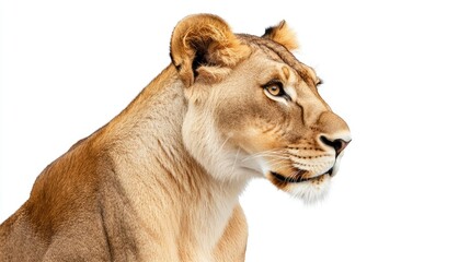 Fototapeta premium Majestic Lioness Portrait with Intense Gaze